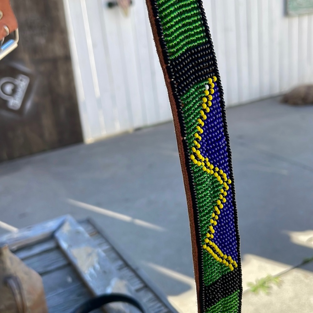African beaded belt one of a kind size 34 unisex